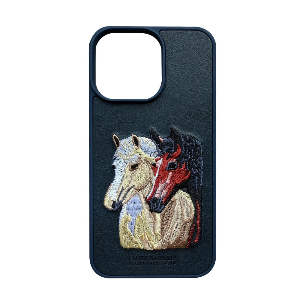 3D İşlemeli Desenli iPhone Kılıfı